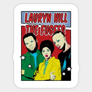 Lauryn Hill and The fugees Pop Art Comic Style Sticker